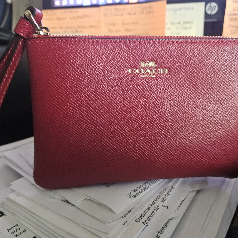 Coach Red Wristlet